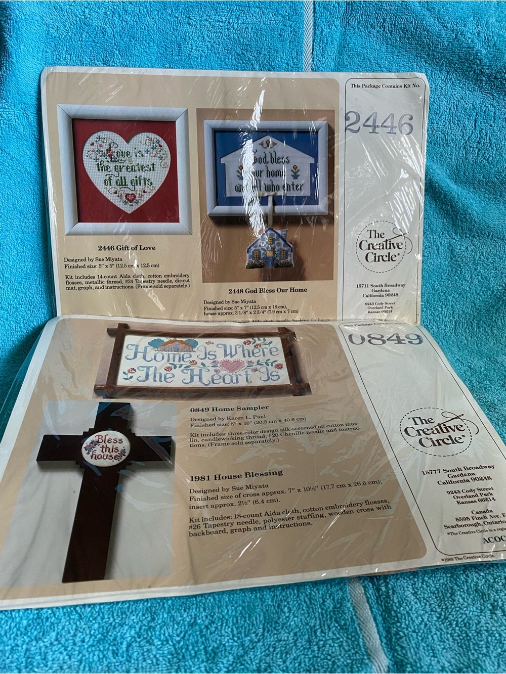 Vintage Lot of (2) Cross Stitch Kits New in Package by The Creative Circle 1988 - Picture 2 of 8